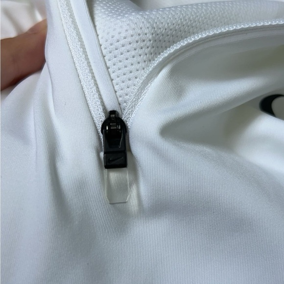 White Nike Air Zip Halter Sports Bra - Picture 3 of 6